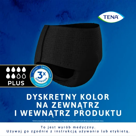 Tena Lady Pants Noir, absorberende slip, maat M, 75-105 cm, Plus, 30 stuks