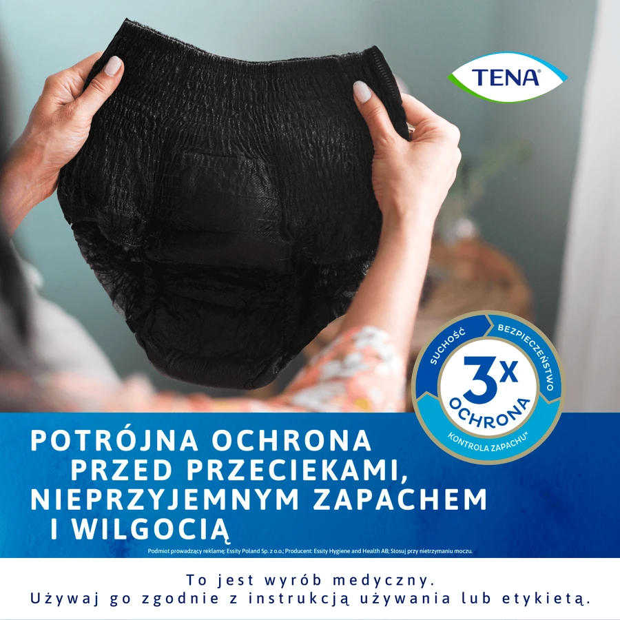 Tena Lady Pants Noir, absorberende slip, maat M, 75-105 cm, Plus, 30 stuks