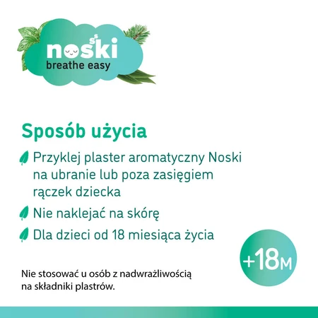 Nasen, Aromapflaster für Kinder, ab 18 Monaten, 6 Stück