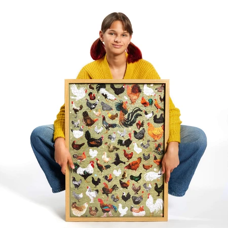 CzuCzu Puzzlove Pollos, puzzle familiar, 1000 piezas