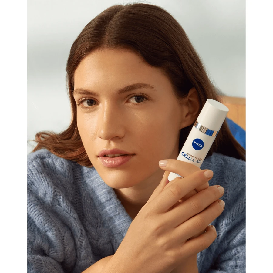 Nivea Cellular Expert Filler Daily UV Serum Fluid, ser pentru corectarea semnelor de îmbătrânire a pielii, SPF 50+, 30 ml