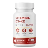 Vitamin D3 2000 IU und K2 75 MCG Optim, 30 vegetarische Kapseln, Nutrific