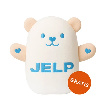 Jelp Baby 0+, praf de spălat hipoalergenic, culoare, 2,25 kg + ursuleț de pluș gratuit