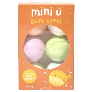 Mini U, musujące kule do kąpieli, 6 x 50 g
