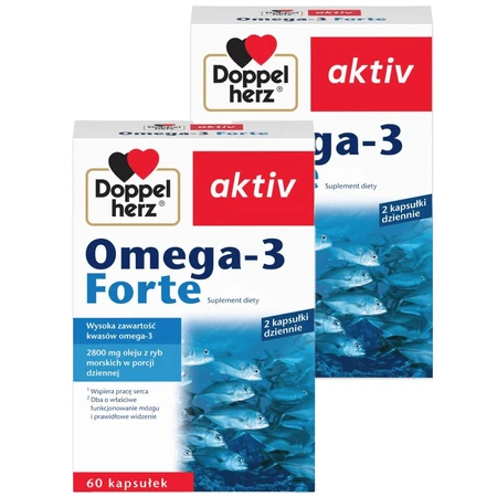 Doppelherz aktiv Omega-3 Forte Set, 2 x 60 Kapseln