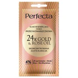 Perfecta 24K Gold & Rosenöl, Stark regenerierende Anti-Falten-Maske, 8 ml