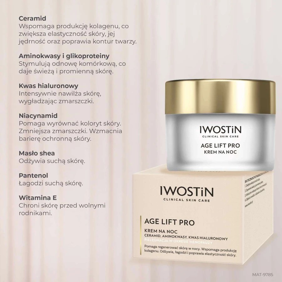 Iwostin Age Lift Pro, crema notte, 50 ml