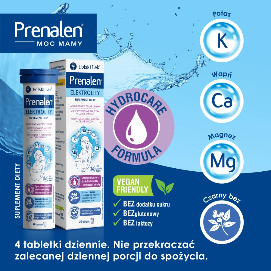 Prenalen Electrolytes, no sugar added, 20 effervescent tablets