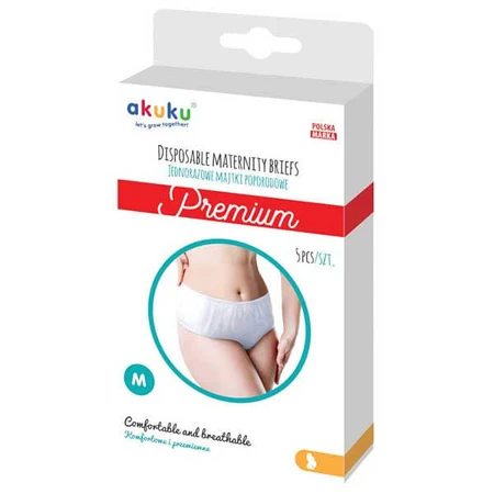 Akkuku Premium, postpartum panties, disposable, size M, 5 pieces