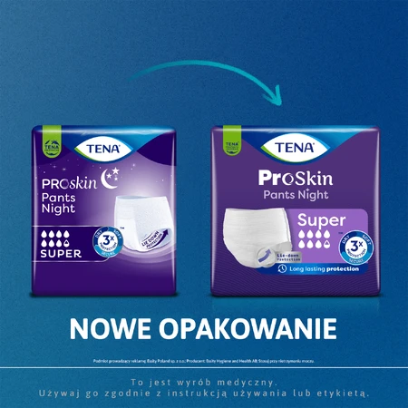 Tena Pants ProSkin Night set, absorbent panties, size M, 80-110 cm, Super, 2 x 30 pieces