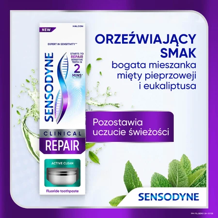 Sensodyne Clinical Repair Active Clean, toothpaste for hypersensitive teeth, 75 ml
