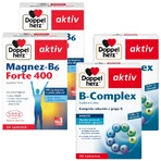 Set Doppelherz aktiv Magnesium-B6 Forte 400, 2 x 30 Tabletten + B-Komplex, 2 x 30 Tabletten