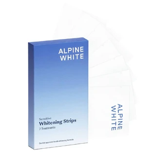 Alpine White Whitening Sensitive, Aufhellungsstreifen für empfindliche Zähne, 14 Stück
