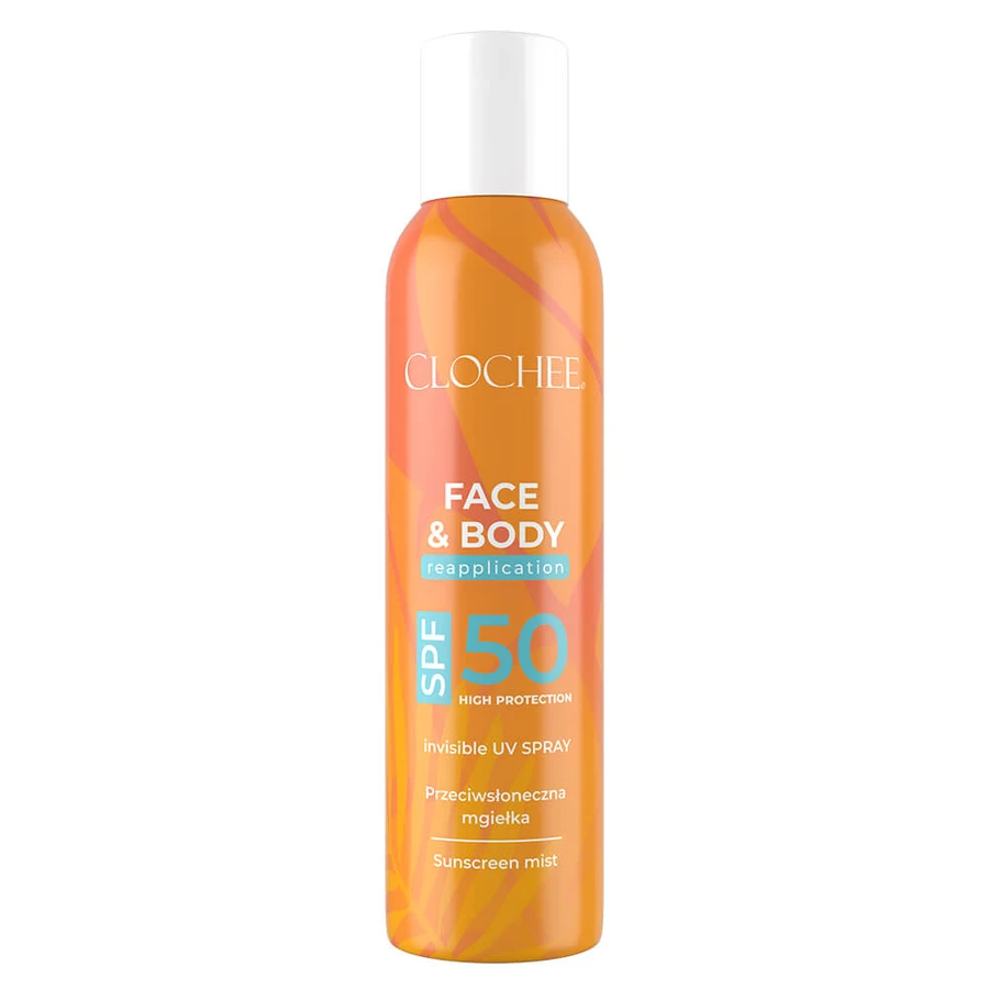 Clochee Face & Body, zonnebeschermingsmist voor gezicht en lichaam, SPF 50, 150 ml