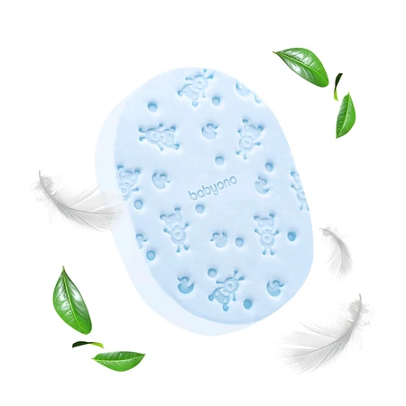 BabyOno Badeschwamm für Säuglinge und Kinder, blau, 1 Stück
