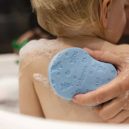 BabyOno Badeschwamm für Säuglinge und Kinder, blau, 1 Stück