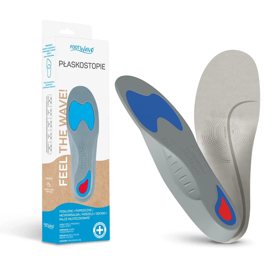 FootWave Flat feet, semelles orthopédiques, Medium, 42-43, 1 paire