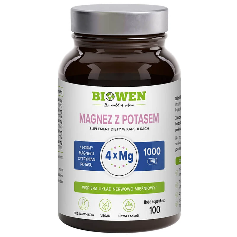 Biowen Magnesium met Kalium, 100 capsules