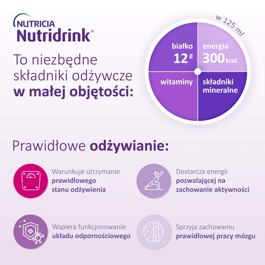 Kit Nutridrink, préparation nutritionnelle, goût neutre, 8 x 125 ml + livret de recettes gratuit