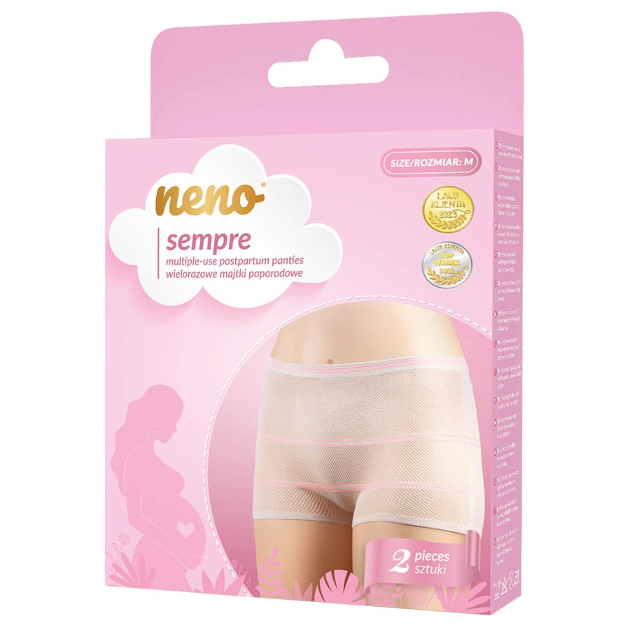 Neno Sempre, reusable postpartum panties, size M, 2 pieces