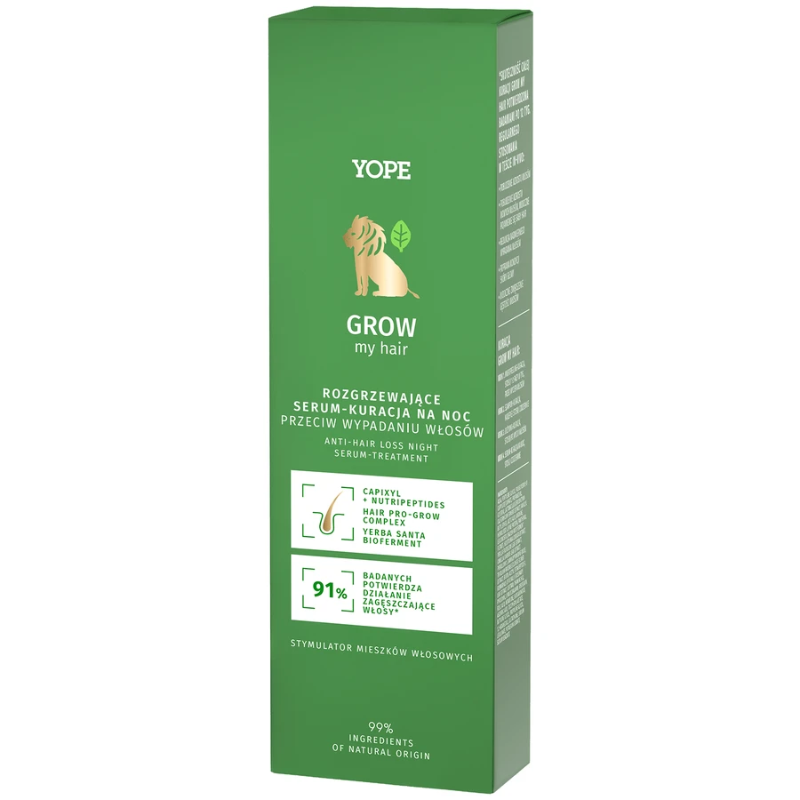 Yope Grow My Hair, wärmende Nachtserum-Kur gegen Haarausfall, 110 ml