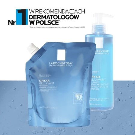La Roche-Posay Lipikar, sanftes Reinigungsgel für Gesicht und Körper, empfindliche Haut, 400 ml