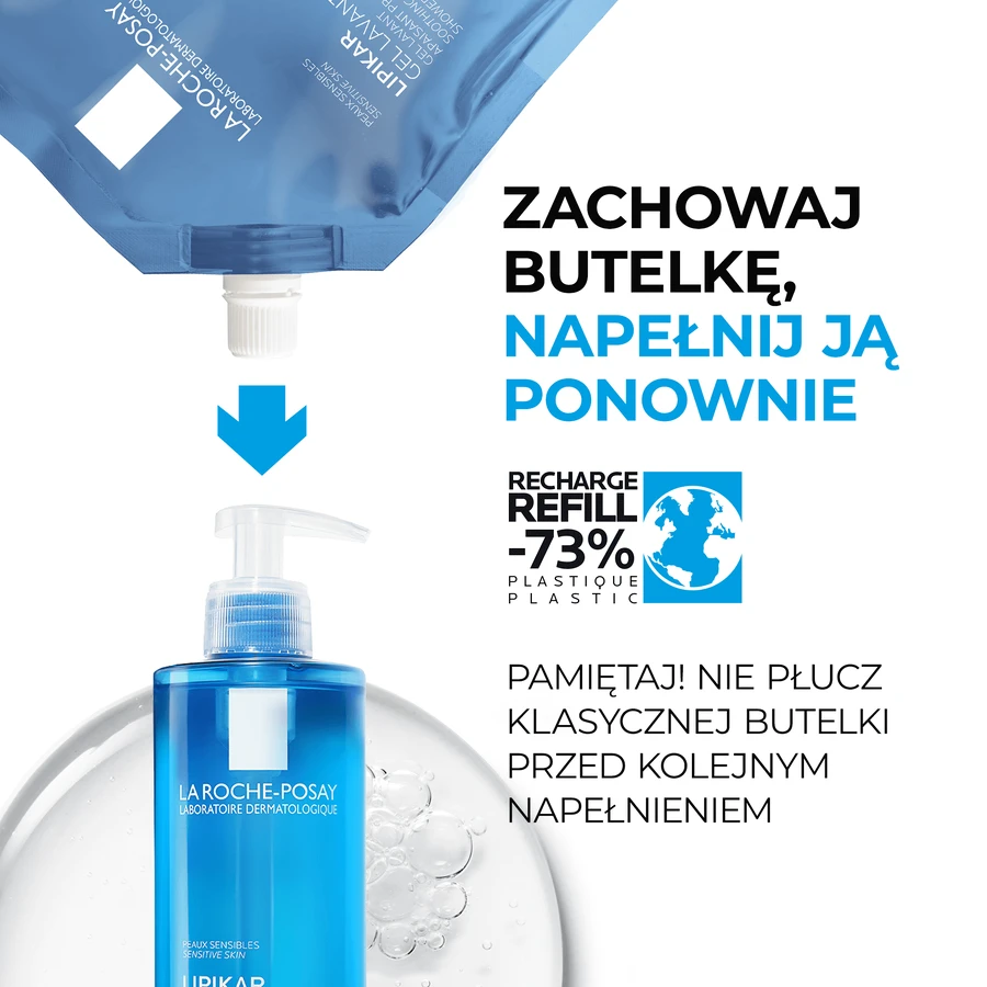 La Roche-Posay Lipikar, sanftes Reinigungsgel für Gesicht und Körper, empfindliche Haut, 400 ml