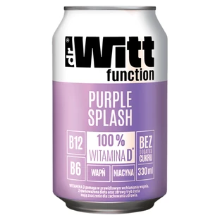 DrWitt Functie Purple Splash, bruisende drank, peer en lavendel, 330 ml