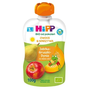 HiPP Fruits & Vegetables Bio, apples, pears, pumpkin, after 5 months, 100 g