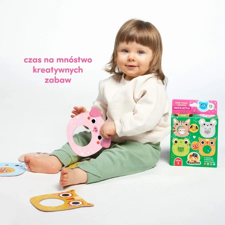 CzuCzu Zwierzątka, puzzle z dziurką dla dzieci, od 12 miesięcy, 14 elementów: ceny i cechy