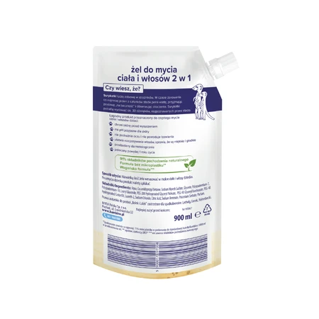 Bambino Kids, gel de spălare pentru corp și păr 2 în 1, Surykats, stoc, 900 ml