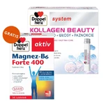 Doppelherz System Kollagen Beauty, lychee and melon flavor, 25 ml x 30 ampoules + Magnesium-B6 Forte 400, 30 tablets free of charge