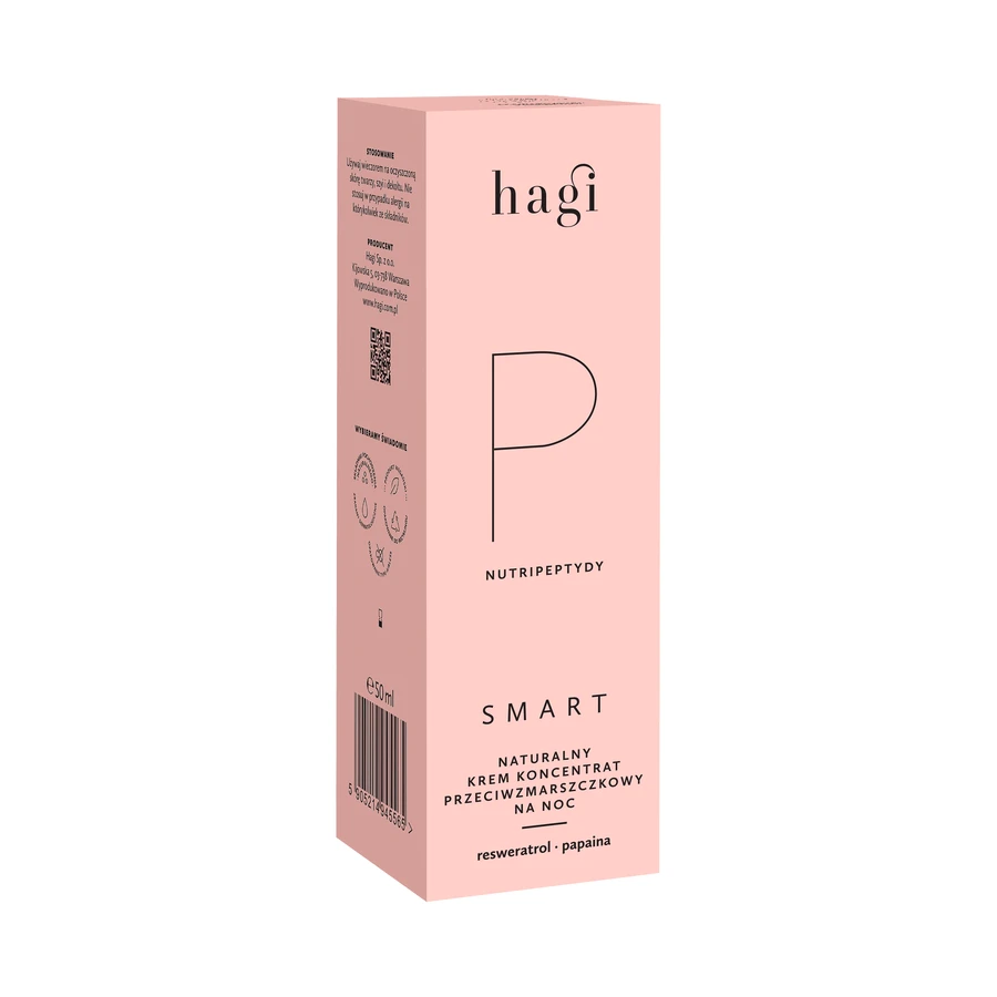 Hagi Smart P, crema-concentrato antirughe naturale, crema notte, 50 ml