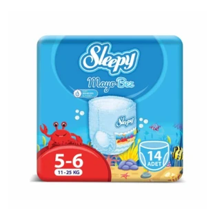 Pañales de agua, Talla 5-6, 11-25 kg, 14 uds, Sleepy