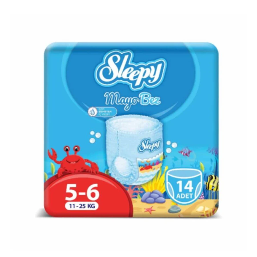 Pañales de agua, Talla 5-6, 11-25 kg, 14 uds, Sleepy