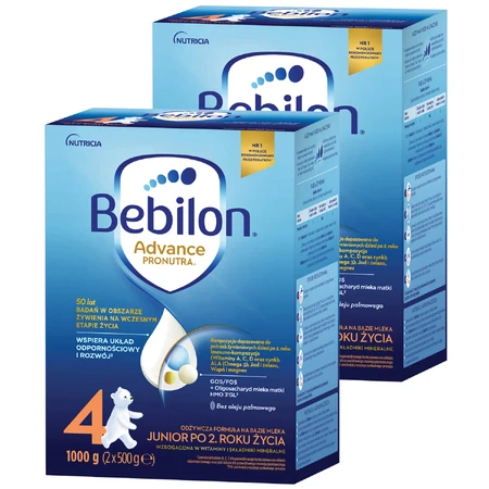 Set Bebilon Advance Pronutra 4 Junior, nährstoffreiche Milchnahrung, ab 2 Jahren, 2 x 1000 g