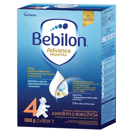 Set Bebilon Advance Pronutra 4 Junior, nährstoffreiche Milchnahrung, ab 2 Jahren, 2 x 1000 g