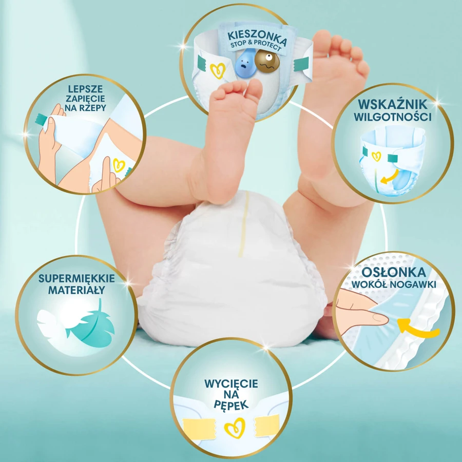 Pampers Premium Care, luiers maat 1, 2-5 kg, 156 stuks