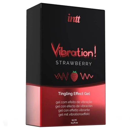 Intt Vibration!, stimulating gel with vibrating effect, strawberry, 15 ml