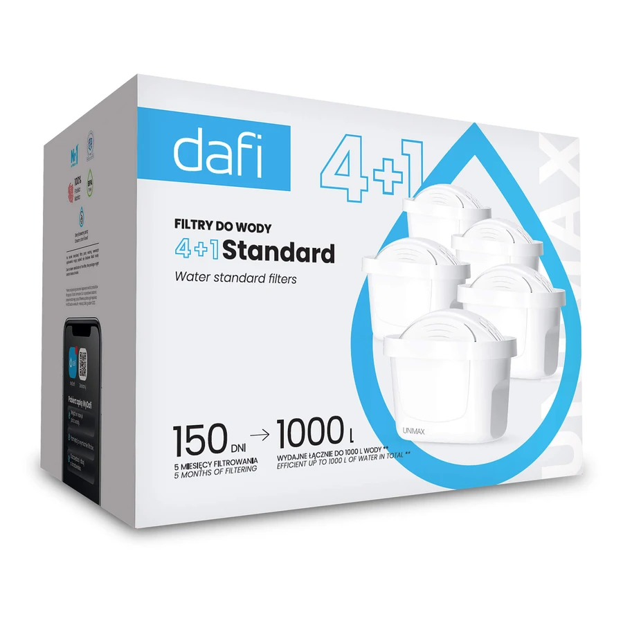Dafi Unimax, pitcher filter, 5 pieces