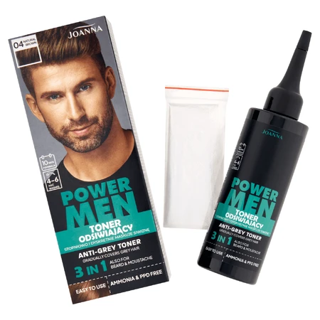 Joanna Power Men, ontlakkende toner, 04 natuurlijk bruin, 80 g