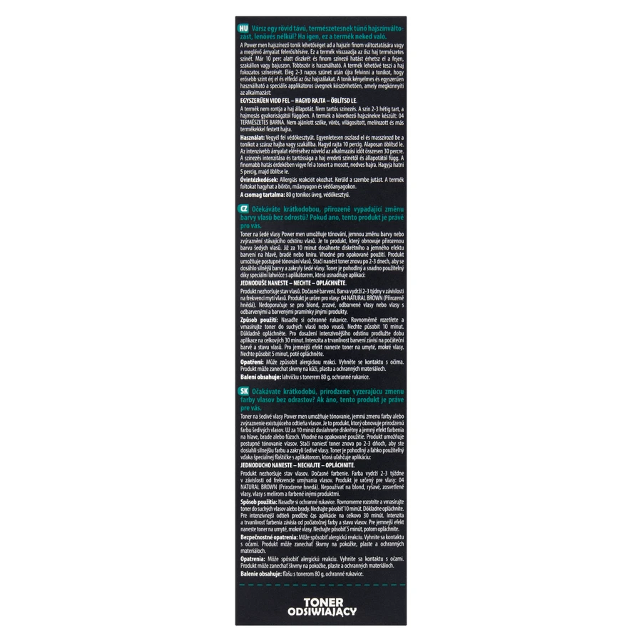 Joanna Power Men, ontlakkende toner, 04 natuurlijk bruin, 80 g