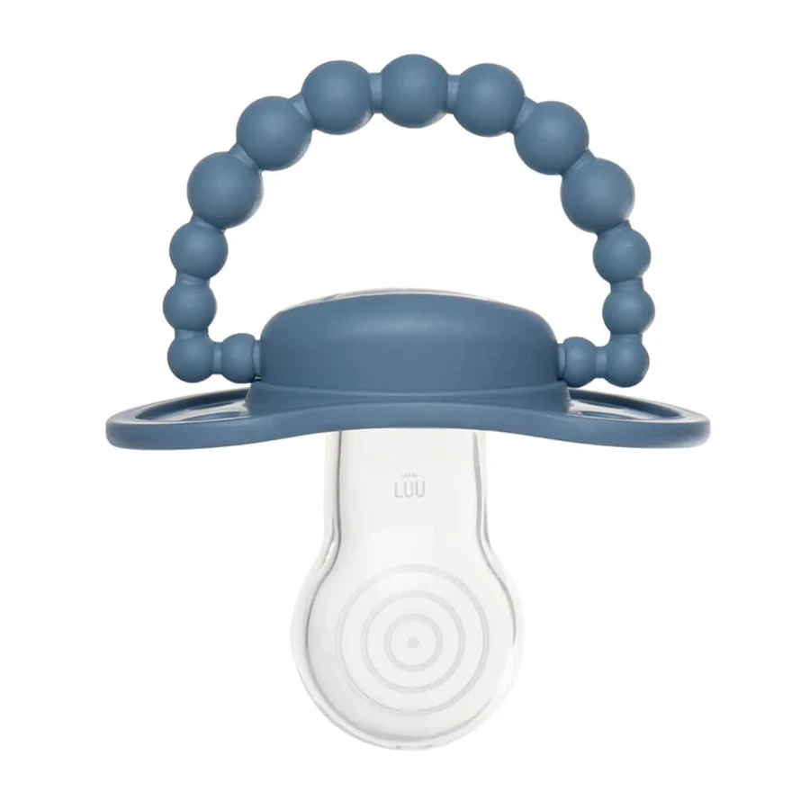 Luu Kids, Schnuller, Positionierung, Silikon, Cloudy Blue, 3-6 Monate, 1 Stück