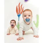 Luu Kids, Schnuller, Positionierung, Silikon, Cloudy Blue, 3-6 Monate, 1 Stück