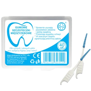 Testeo, brosses interdentaires, caoutchouc, 0.8-1.0 mm, 40 pièces
