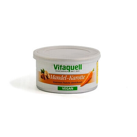 Pate Bio din migdale și morcov, 125 g, Fauser Vitaquell