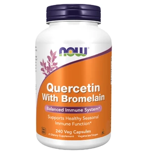 Now Foods Quercetine met bromelaïne, quercetine en bromelaïne, 240 veganistische capsules