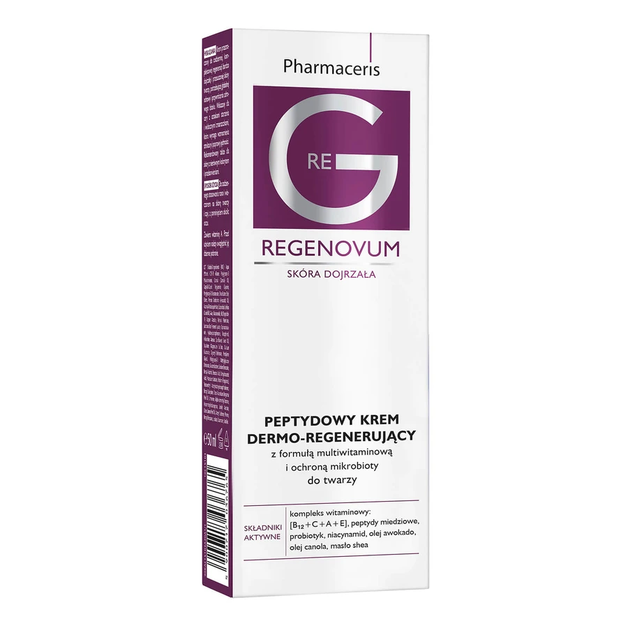 Pharmaceris G Regenovum, crema viso dermo-rigenerante ai peptidi con formula multivitaminica, 50 ml