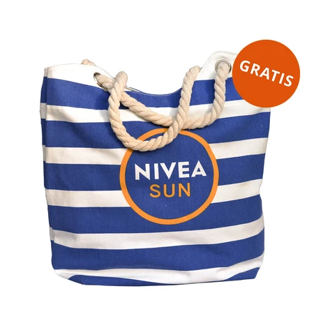 Nivea Sun Invisible Finish Set, feuchtigkeitsspendende Sonnenlotion, SPF 50+, 150 ml + After-Sun-Verlängerungslotion, 200 ml + kostenlose Strandtasche