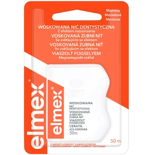 Elmex, waxed dental floss, mint, 50 m